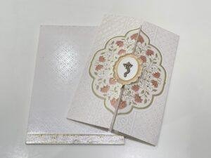 Regal Fold Floral Wedding Invitation Card PRT.13342