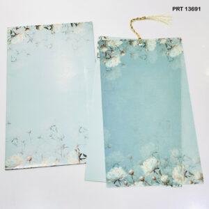 Elegant Pastel Blue Floral Wedding Card – PRT 13691