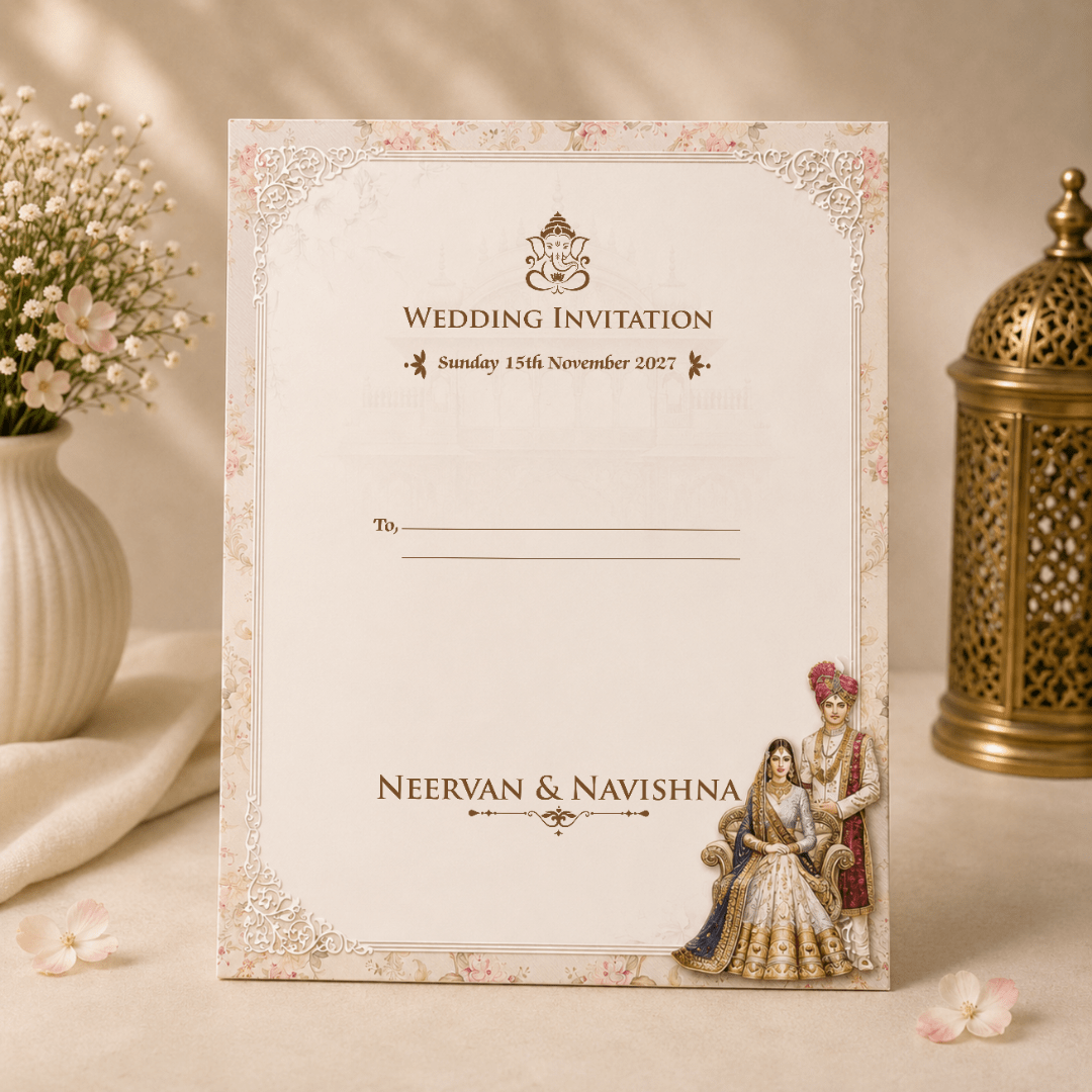 Royal Bride & Groom Wedding Invitation Card - PRT 14133 - Image 2