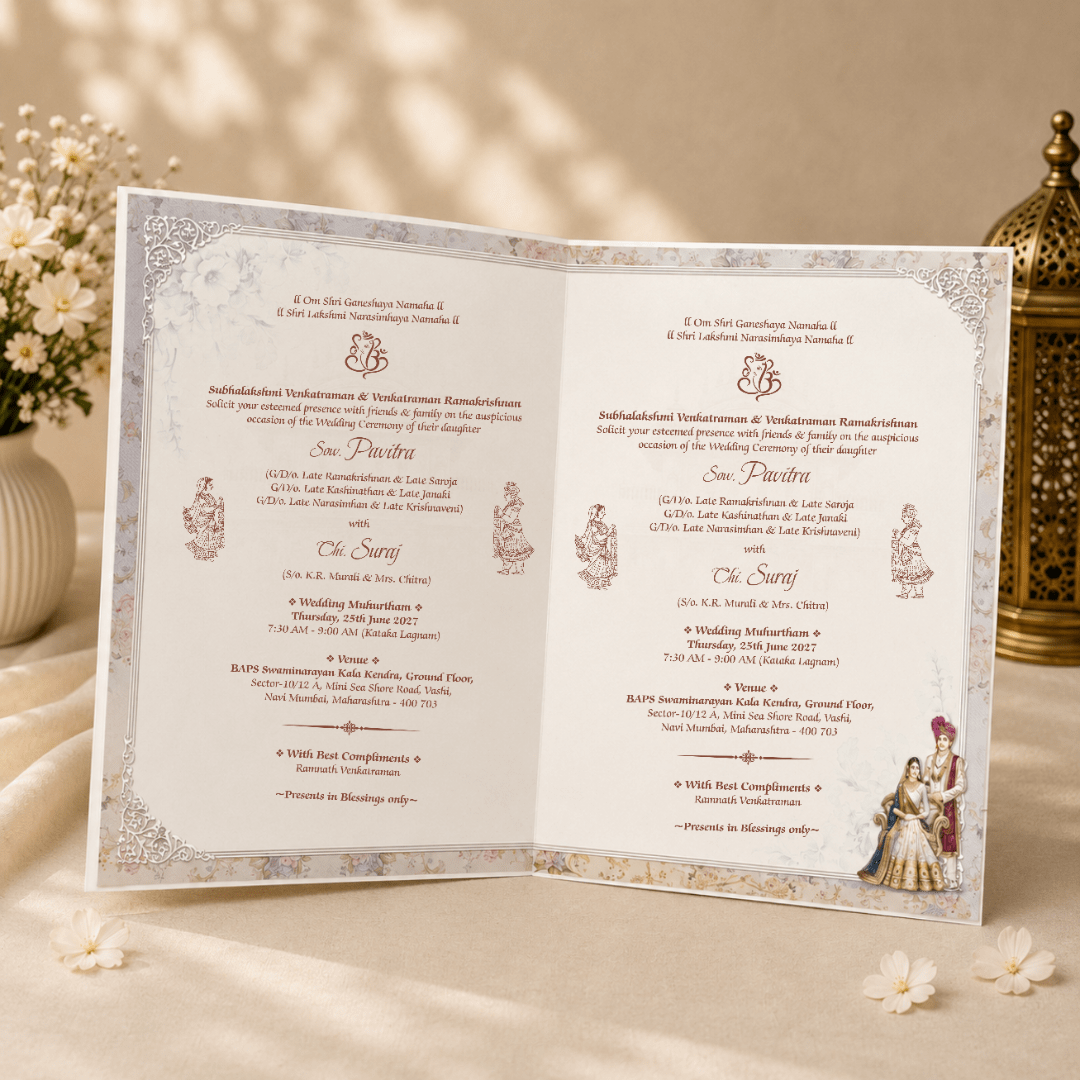 Royal Bride & Groom Wedding Invitation Card - PRT 14133 - Image 3