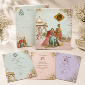 The Pastel Vine Wedding Card - PRT 1848