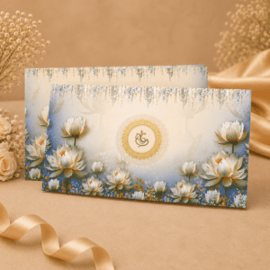 Lotus Bloom Wedding Invitation Card - PRT 14512