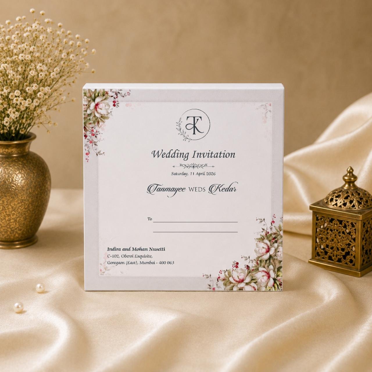 Royal Gate Fold Wedding Invitation- PRT 14071 - Image 2