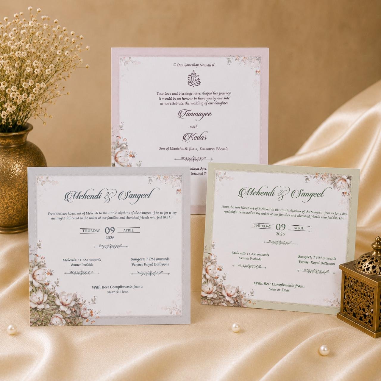 Royal Gate Fold Wedding Invitation- PRT 14071 - Image 3