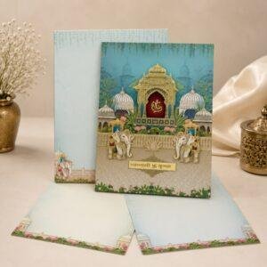 Blue Palace Luxury Wedding Invitation - PRT 14078