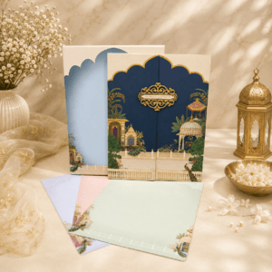 Royal Blue Courtyard Invitation Card - PRT 14061