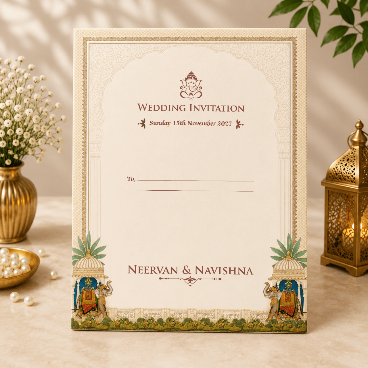 Maharaja Royal Wedding Card - PRT 14062 - Image 2