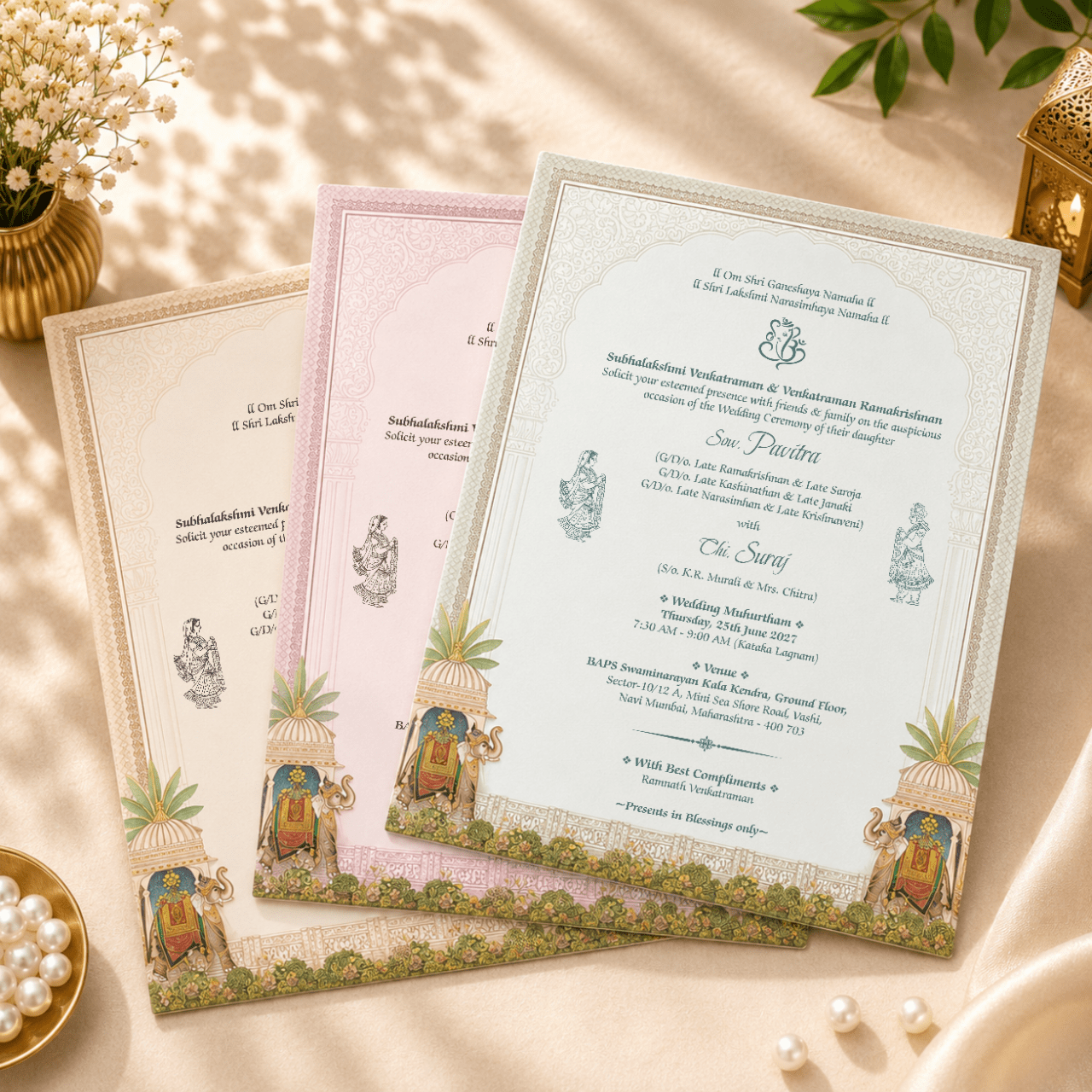 Maharaja Royal Wedding Card - PRT 14062 - Image 3