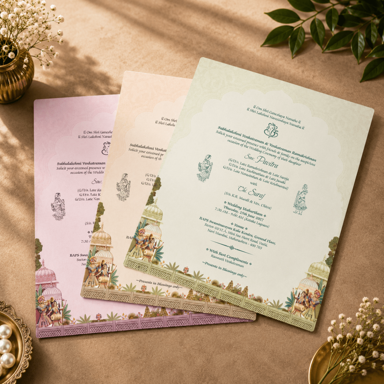 Regal Palace Wedding Invitation - PRT 14063 - Image 3