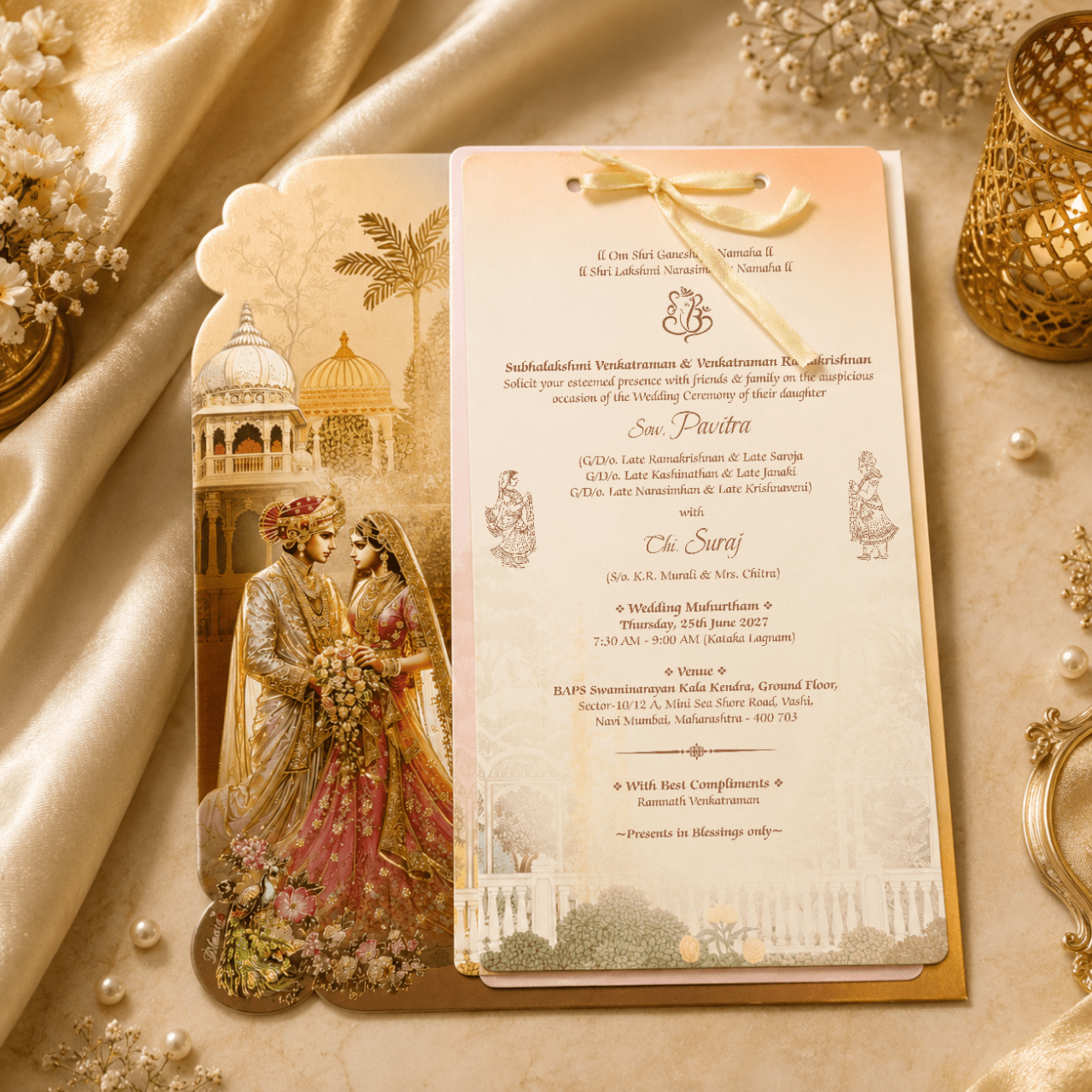Grand Heritage Wedding Card - PRT 14115 - Image 2