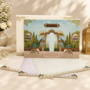 Rajwadi Wedding Card - PRT 14283