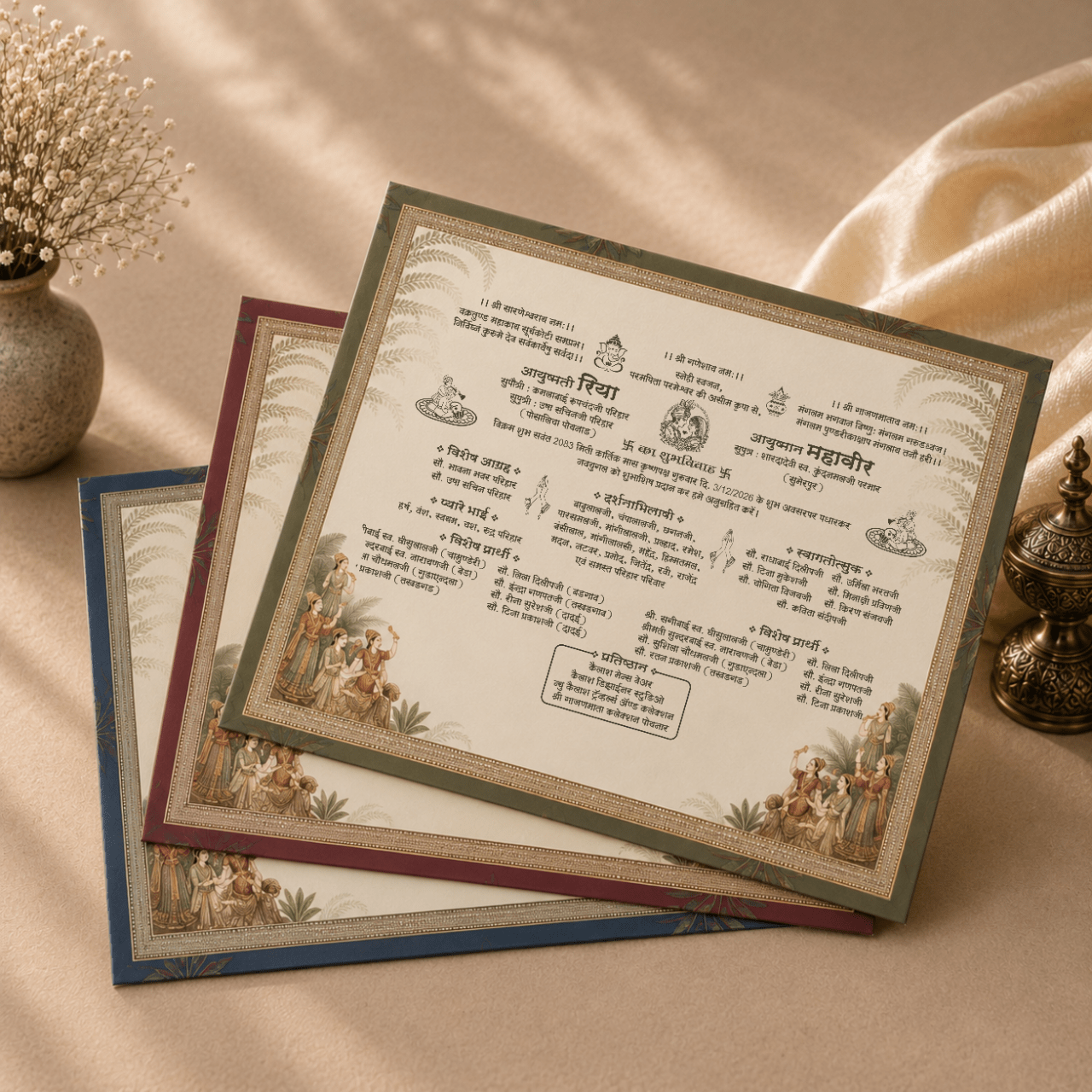 Royal Palace Theme Wedding Invitation Card - PRT 14284 - Image 3
