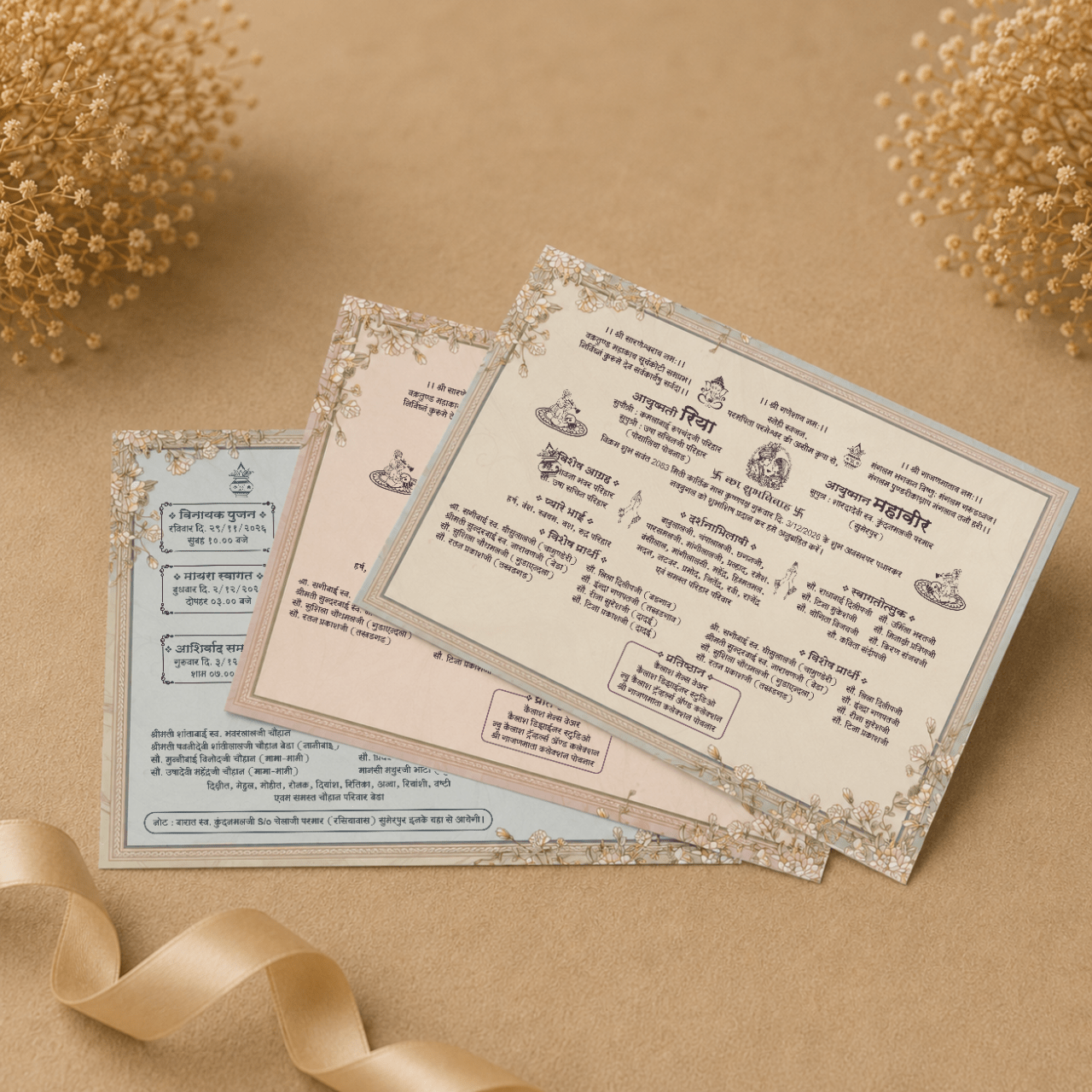 Pastel Bloom Wedding Invitation - PRT 14297 - Image 3