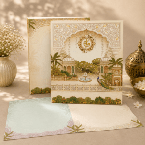 Shahi Bagh Wedding Card - PRT 14307