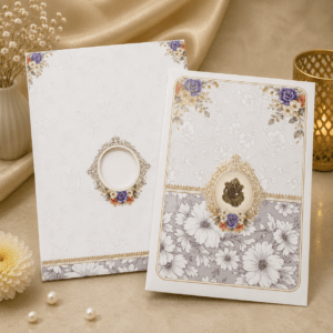 Royal Floral Wedding Card - PRT 14388