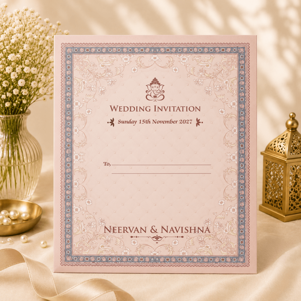 Vintage Rose Elegance Invitation - PRT 14288 - Image 2