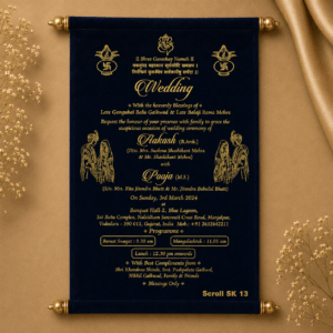 wedding cards design hindu, wedding cards design , wedding cards maker, Scolls invitation, Lakhota