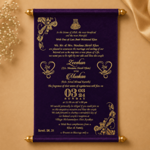 wedding cards design hindu, wedding cards design , wedding cards maker, Scolls invitation, Lakhota