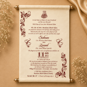 wedding cards design hindu, wedding cards design , wedding cards maker, Scolls invitation, Lakhota
