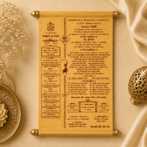 wedding cards design hindu, wedding cards design , wedding cards maker, Scolls invitation, Lakhota