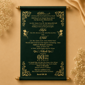 wedding cards design hindu, wedding cards design , wedding cards maker, Scolls invitation, Lakhota