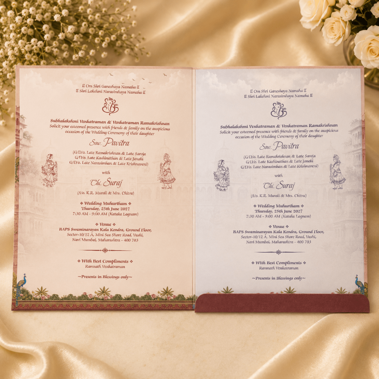 Premium Palace Theme Wedding Card - PRT 14356 - Image 3