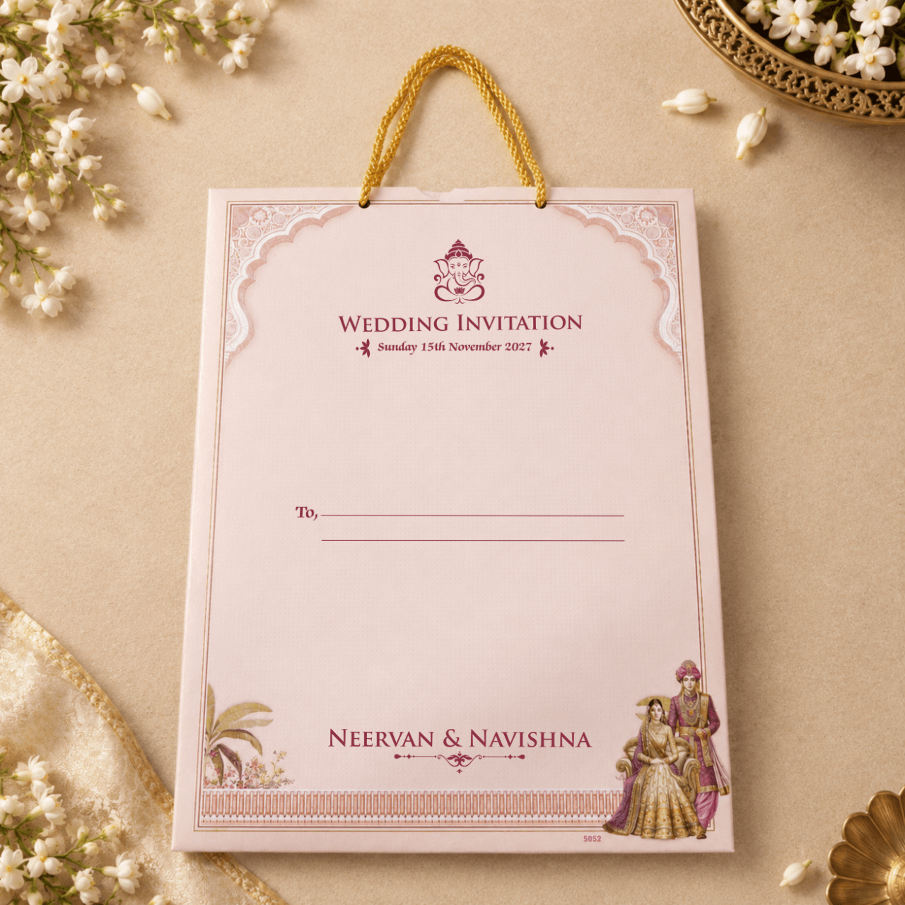 Majestic Traditional Wedding Invitation Card - PRT 14204 - Image 2