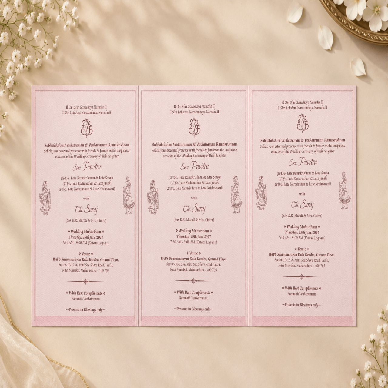 Majestic Traditional Wedding Invitation Card - PRT 14204 - Image 3